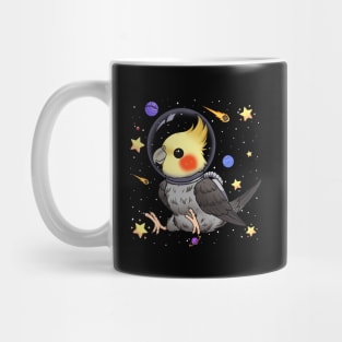Cosmic Aviator: The Spacefaring Cockatiel Mug